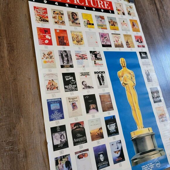 Vintage Academy Awards BEST PICTURE 1942-1991 United Artist Movie Promo Poster - Picture 2 of 10